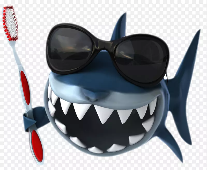 鲨鱼牙刷牙科牙刷摄影-拿牙刷卡通鲸