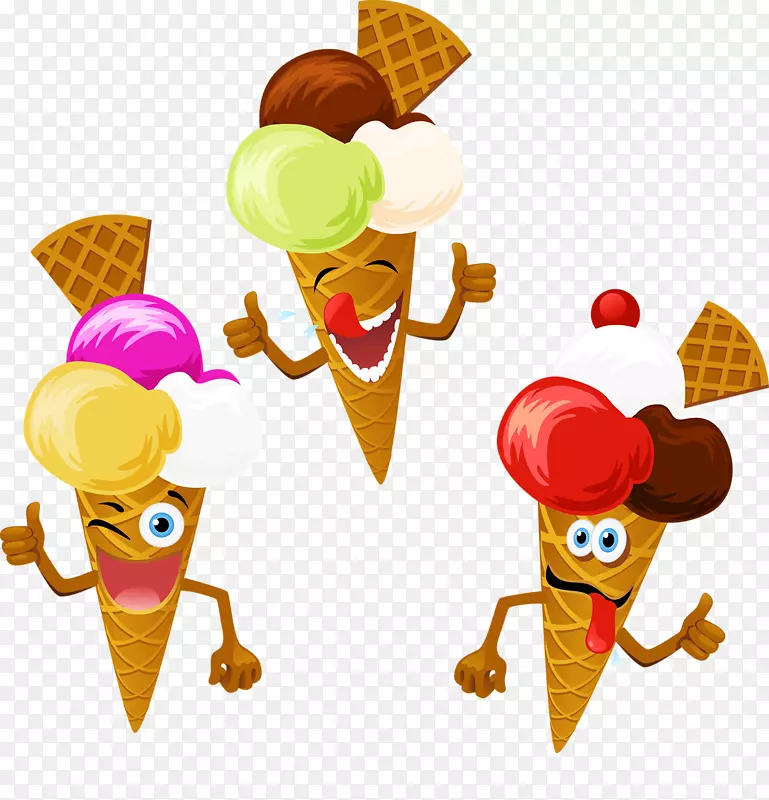 冰淇淋圆锥华夫饼巧克力冰淇淋夹艺术-冰淇淋