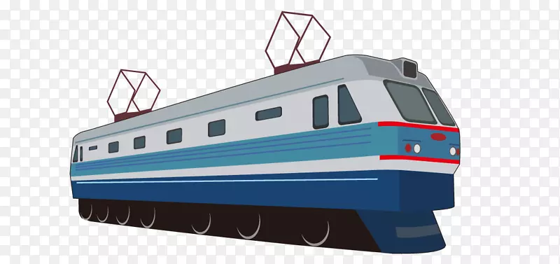 火车轨道运输有轨电车机车创意卡通列车