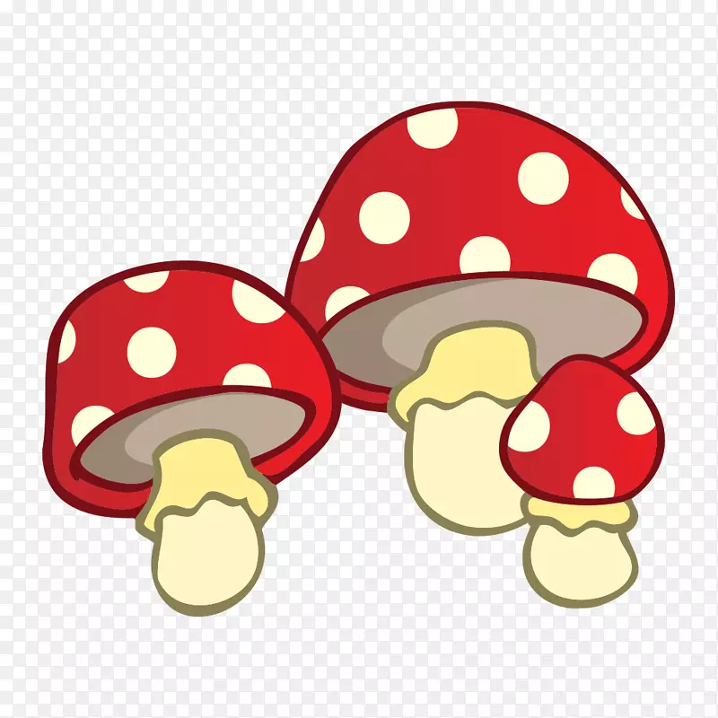 红蘑菇剪贴画-红蘑菇