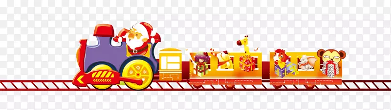 火车圣诞老人圣诞壁纸卡通列车