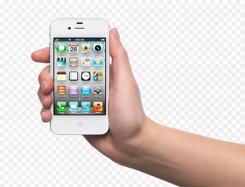 iPhone4s iphone 5三星银河智能手机手持白色iphone
