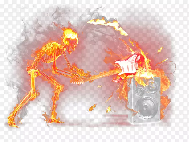 火焰人类骨架-火焰