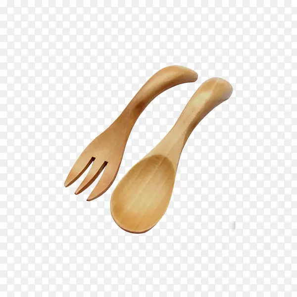 木匙叉餐具-日式木制冰淇淋匙叉套装