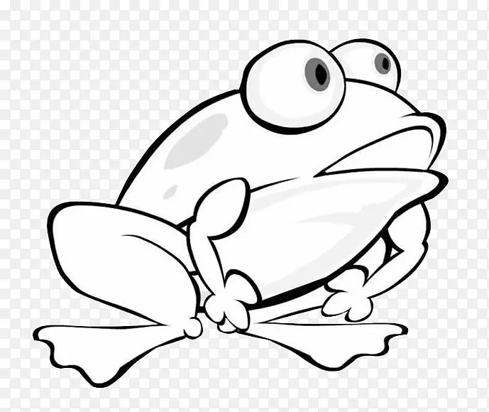 青蛙儿童中风可爱动物好奇青蛙