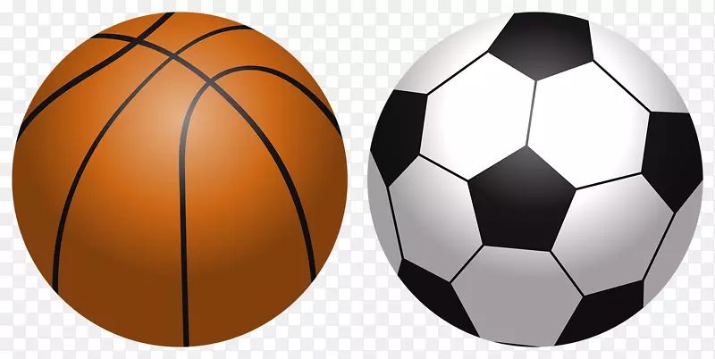 卡通篮球排球足球-篮球和排球