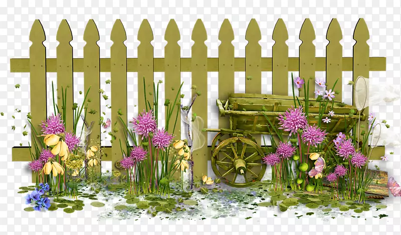 花园围栏，机器人剪贴画-篱笆