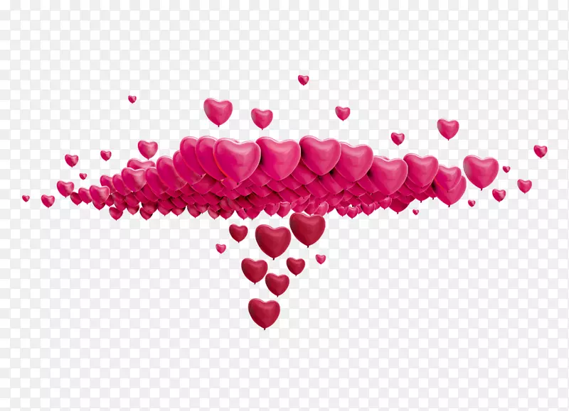 情人节重要的七夕浪漫坠入爱河-粉红色的心。