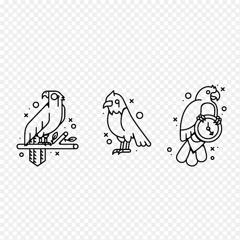 平面设计下载鹦鹉-扁平和鹦鹉