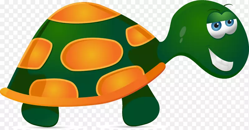 龟剪贴画-漆绿龟