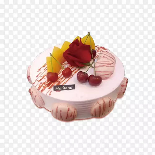 冰淇淋蛋糕草莓冰淇淋水果蛋糕托-草莓冰淇淋蛋糕