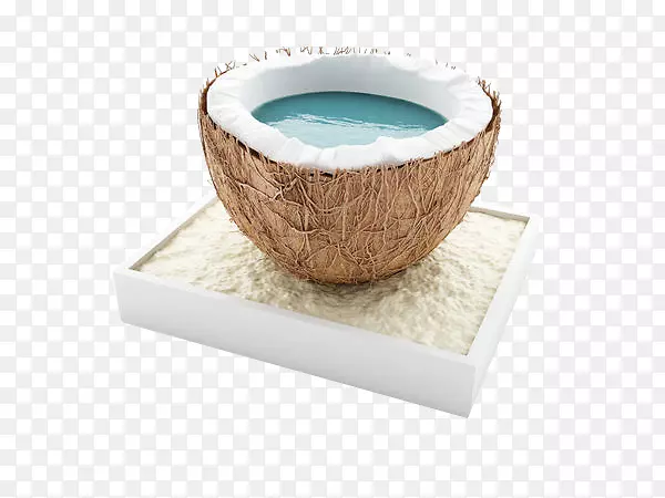 果汁鸡尾酒椰子水股图-摊位上的椰子