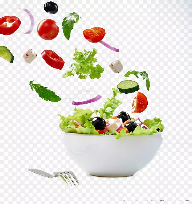 素食菜肴蔬菜沙拉配料碗蔬菜沙拉