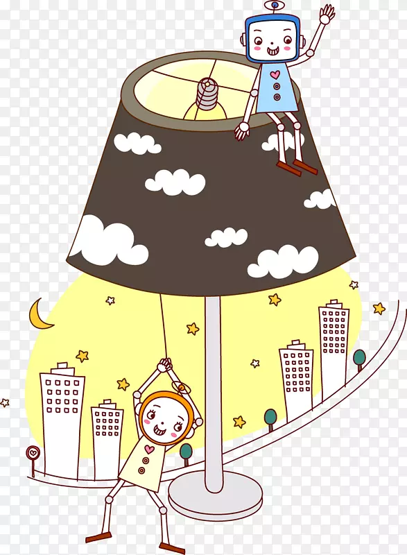 点灯局下载台灯上的剪贴画机器人