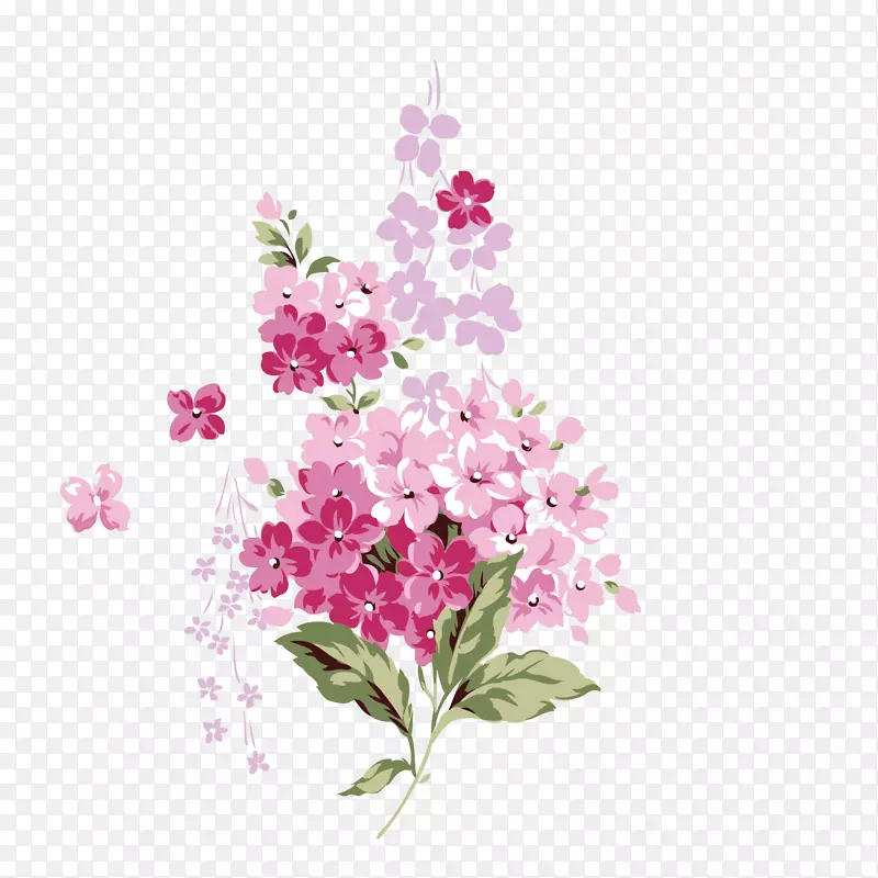 插花艺术-粉红色樱花