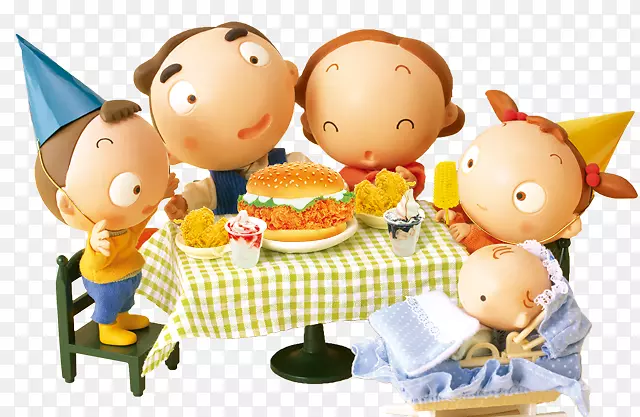出生的婴儿家庭餐桌安卓-家庭晚餐