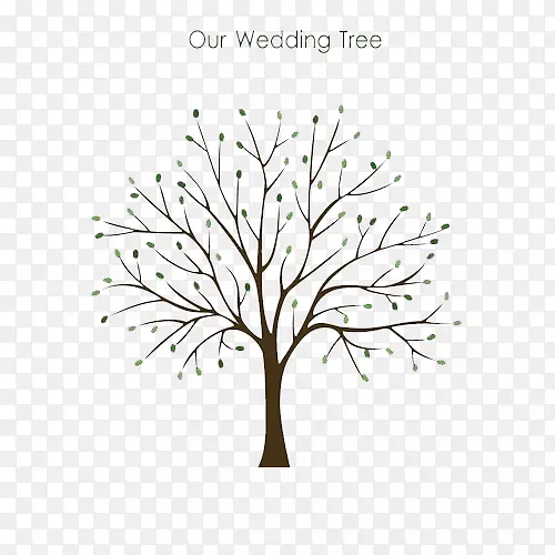 留言簿婚礼指纹树-生命之树