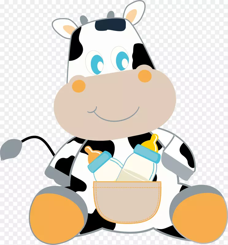 奶牛剪贴画-可爱的小母牛