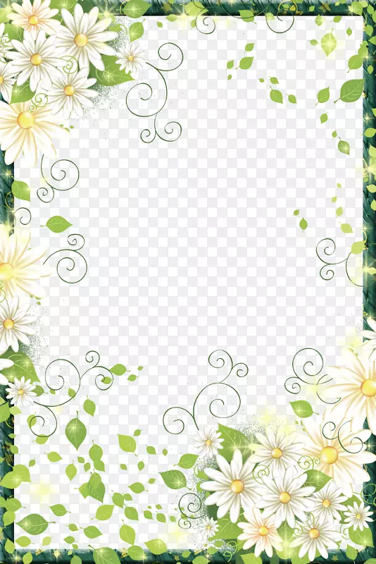 边花画框数码相框-美丽的花卉边框
