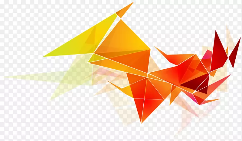 三角形几何-橙色几何图形