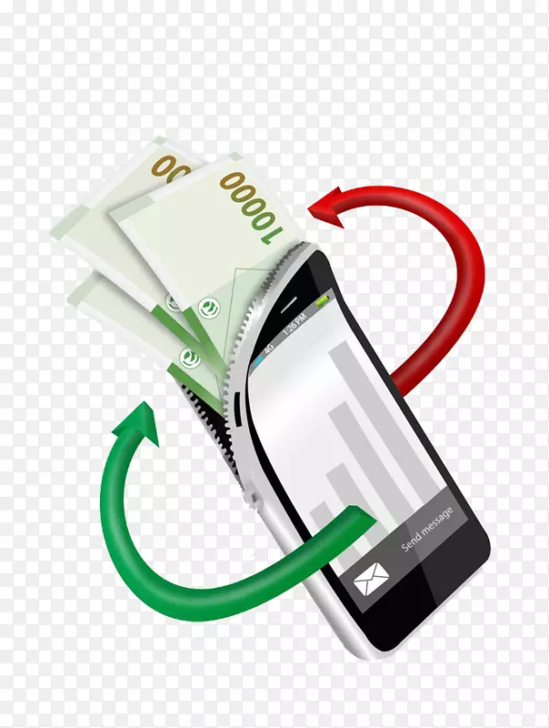货币金融-手机钱包的形状