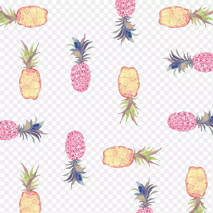 菠萝果实卡通菠萝背景