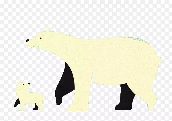 北极熊卡通插图-北极熊的大小