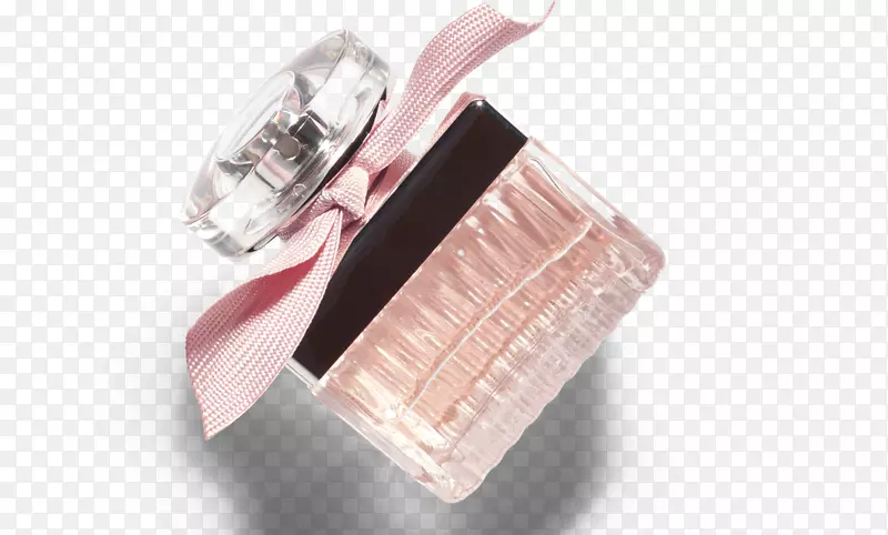 化妆品瓶香水摄影.一瓶粉红色香水