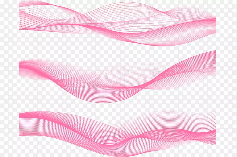 线条几何-粉红色技术波纹