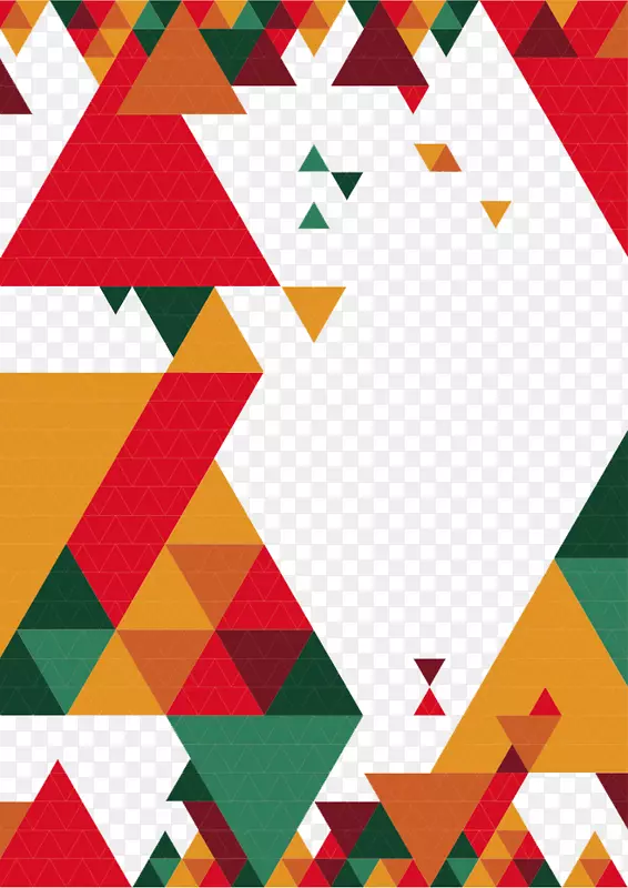 圣诞传单海报-彩色三角