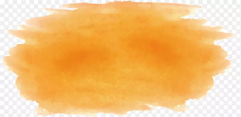 水彩画-橙色水彩笔