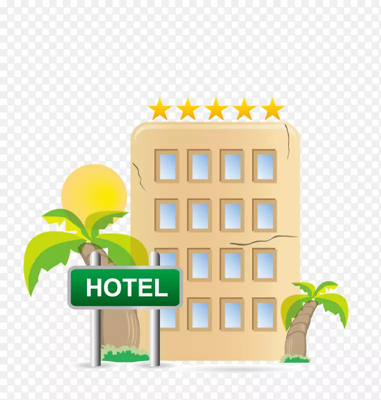 酒店卡通-星级酒店