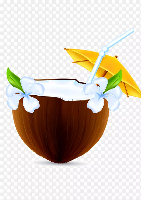 椰奶纳塔椰奶-卡通棕榈椰奶