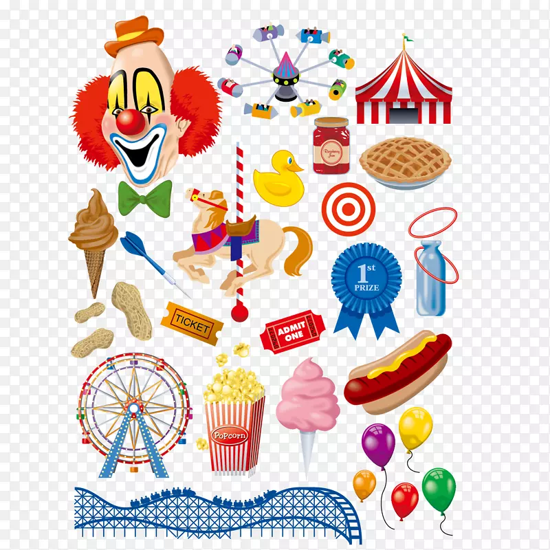 旅游狂欢节马戏团小丑卡通小丑材料