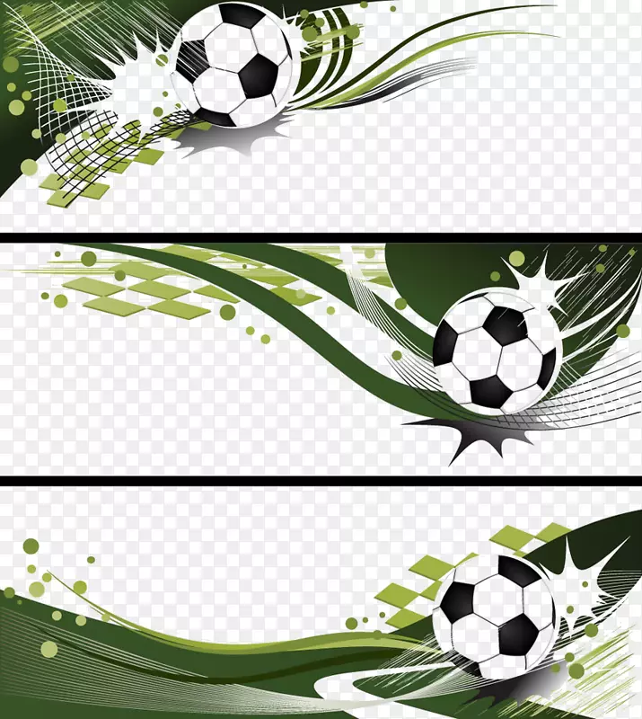 足球横幅插图-创意足球横幅