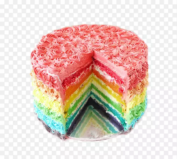 生日蛋糕纸杯蛋糕彩虹饼干结婚蛋糕层蛋糕-彩虹蛋糕照片