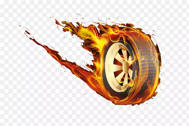 汽车轻型火焰轮胎轮-轮胎火灾