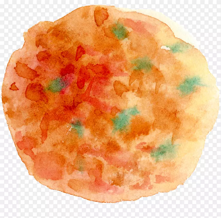 比萨饼水彩画插图-比萨饼