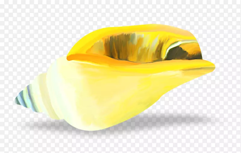 海螺夹艺术-涂上黄色海螺