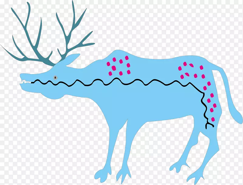 驯鹿鹿角夹艺术-创意图片鹿