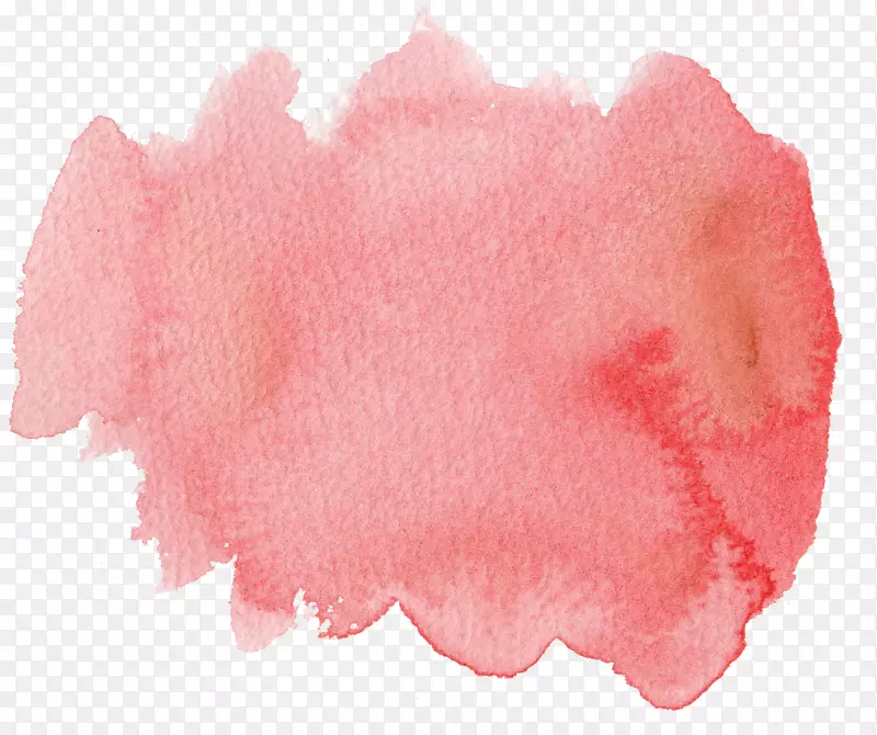 水彩：花红色水彩画涂鸦红色节日水彩涂鸦
