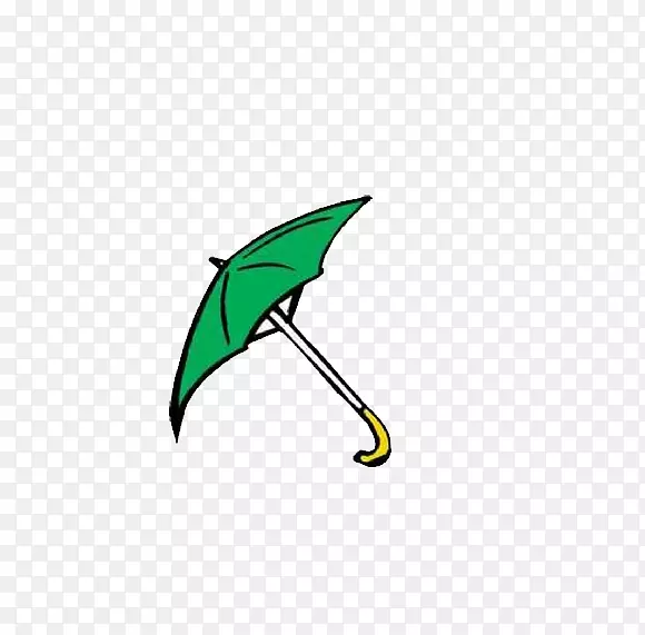 雨伞绿叶卡通-雨伞