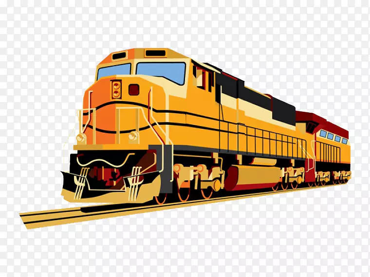 铁路运输客车剪贴画卡通列车