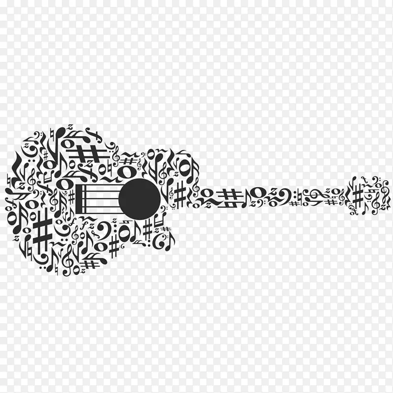 音乐音符吉他插图.吉他音符