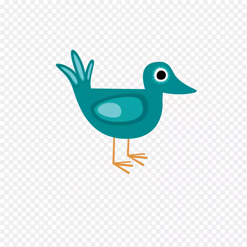 鸟画海报-蓝鸟创意设计
