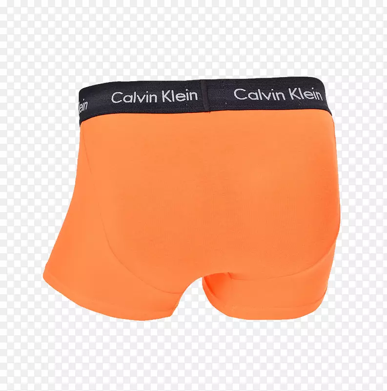 泳裤，短裤，卡尔文·克莱因内裤-橙色黑带，在卡尔文·克莱因内裤的背面