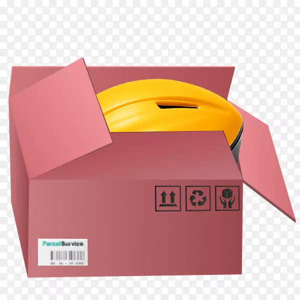 盒形头盔纸计算机文件.真正的黄色头盔