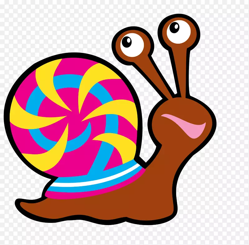 蜗牛动画剪辑彩色卡通儿童玩具蜗牛
