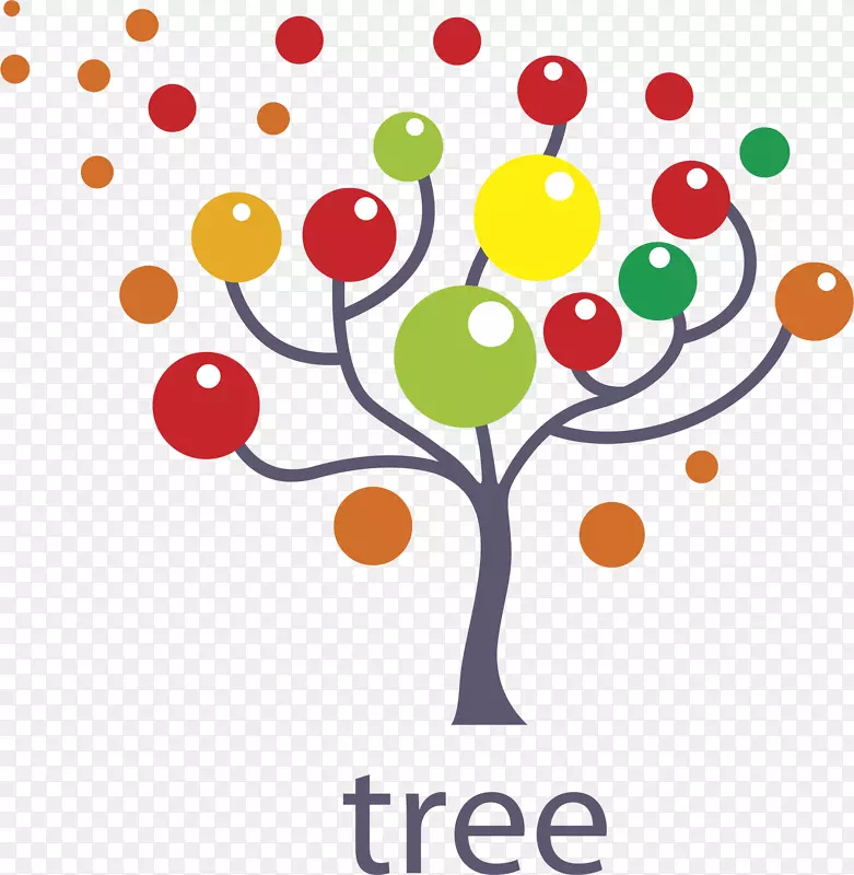 树木标志摄影插图-气球树