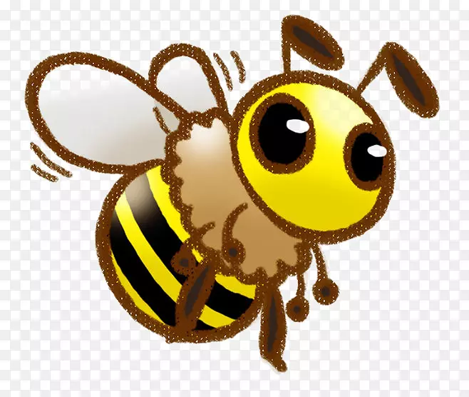 卡诺兰蜜蜂昆虫剪贴画-涂上黄色的蜜蜂